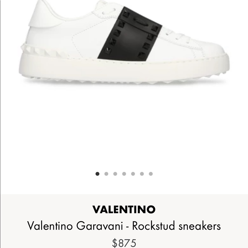 Valentino Rockstud Black and White Sneakers-BNIB - Picture 10 of 10